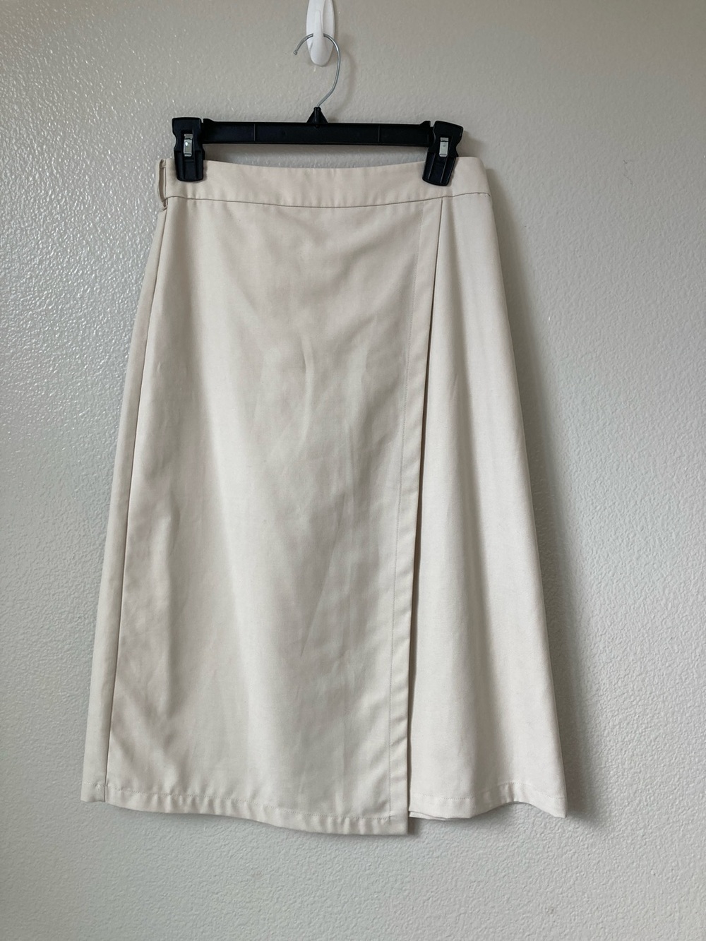 NWOT Goelia Faux Wrap Midi Minimalist Skirt Clean Girl Capsule Wardrobe sz M